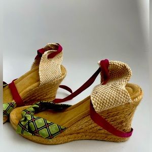 JCrew wedge platform sandals size 8